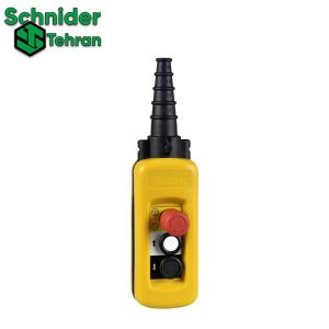 کلید جرثقیل اشنایدر تک سرعته دو دکمه و یک استوپ